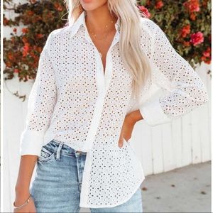 VICI Eyelet Button Down - BRAND NEW